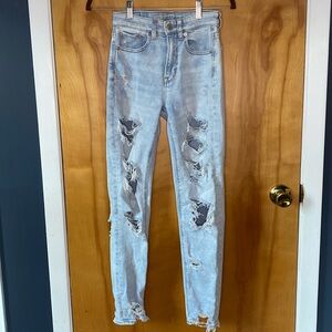 American Eagle ripped mom jeans